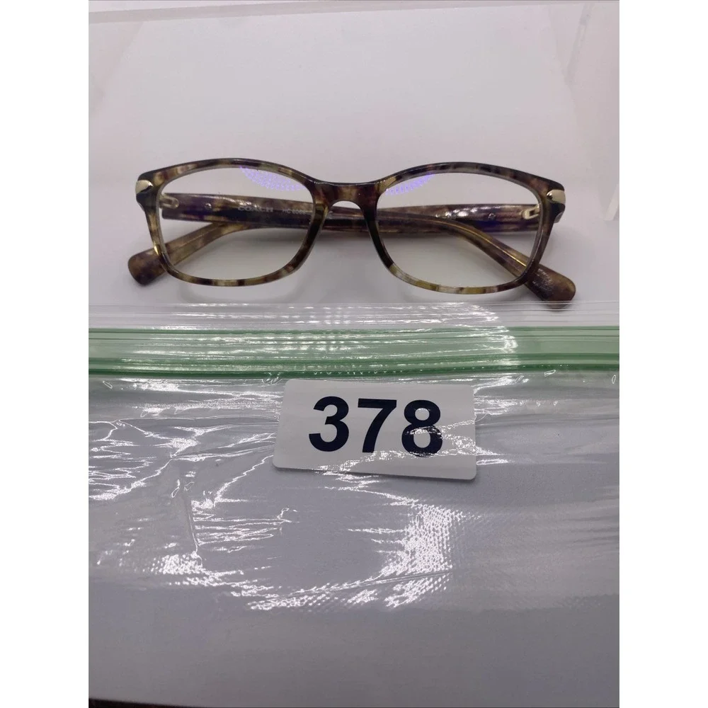 Coach Eyeglasses FRAMES ONLY HC 6065 49-17-135 Confetti Light Brown 378